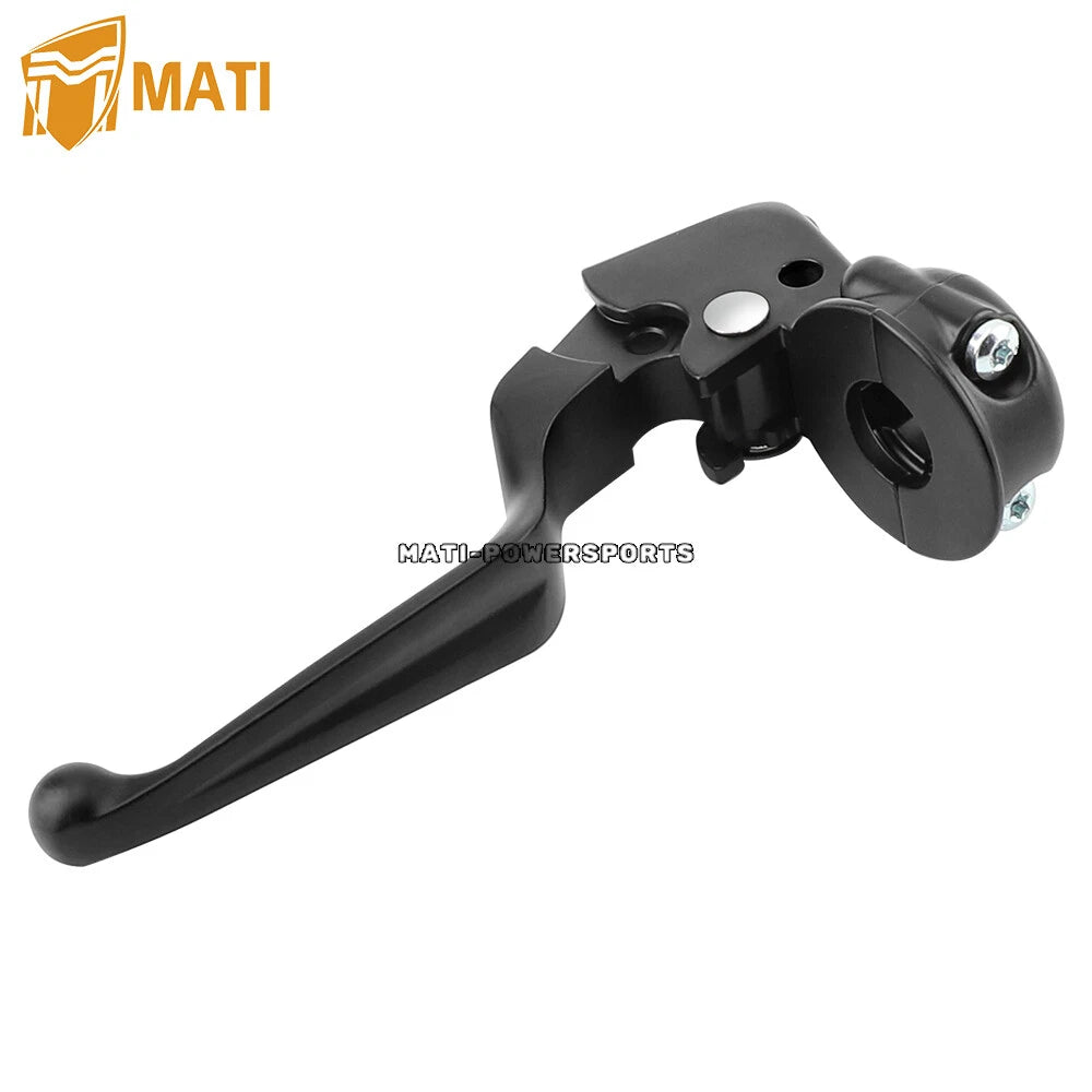 Ensemble de levier d'embrayage chromé et support de montage pour Harley Davidson Sportster 883 1200 Softail Dyna Electra Glide Road King Fat