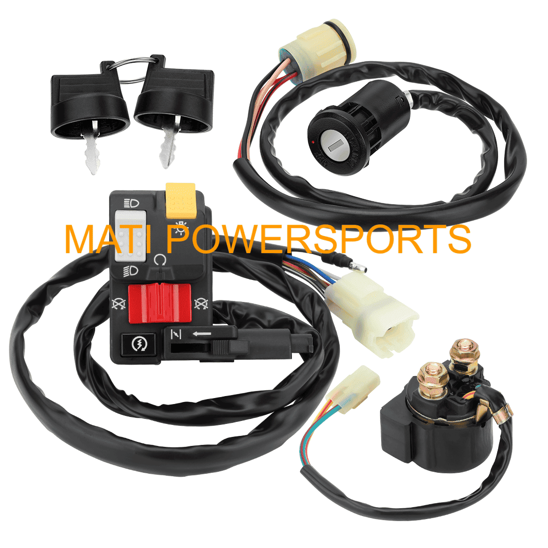 Handlebar & Key Starter & Relay Switch Kit for Honda Foreman 450 S TRX450FM 1998-2004 Manul Shift