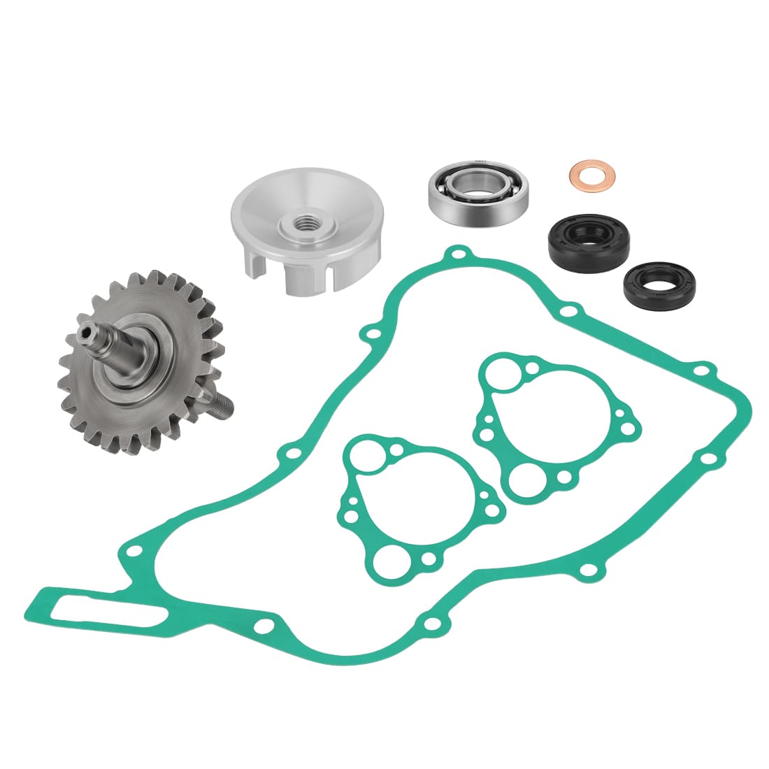 Water Pump Impeller & Shaft Gear w/Gaskets Rebuild Kit For Honda CR125R 1997-2004 19240-KZ4-A90