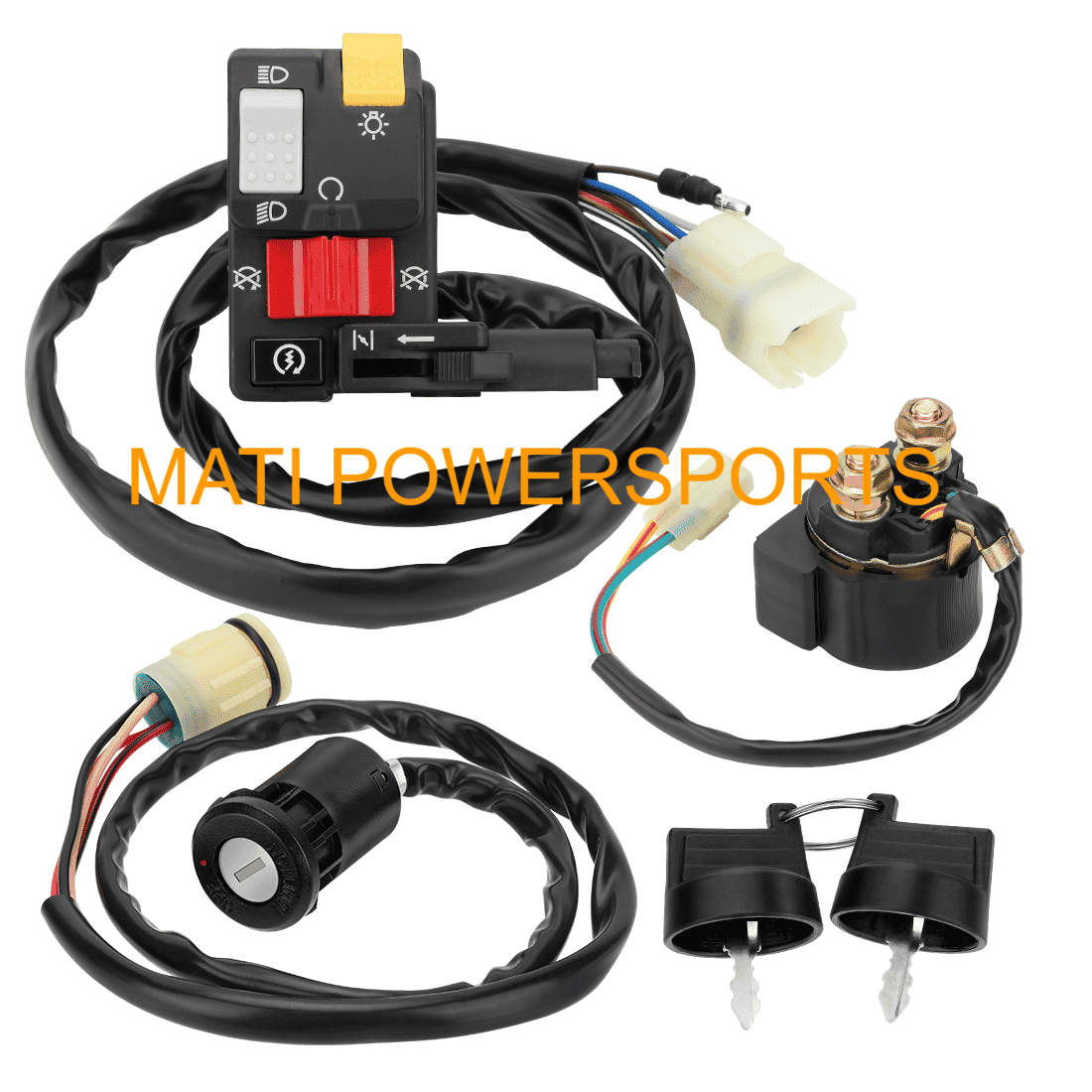 Handlebar & Key Starter & Relay Switch Kit for Honda Foreman 450 S TRX450FM 1998-2004 Manul Shift