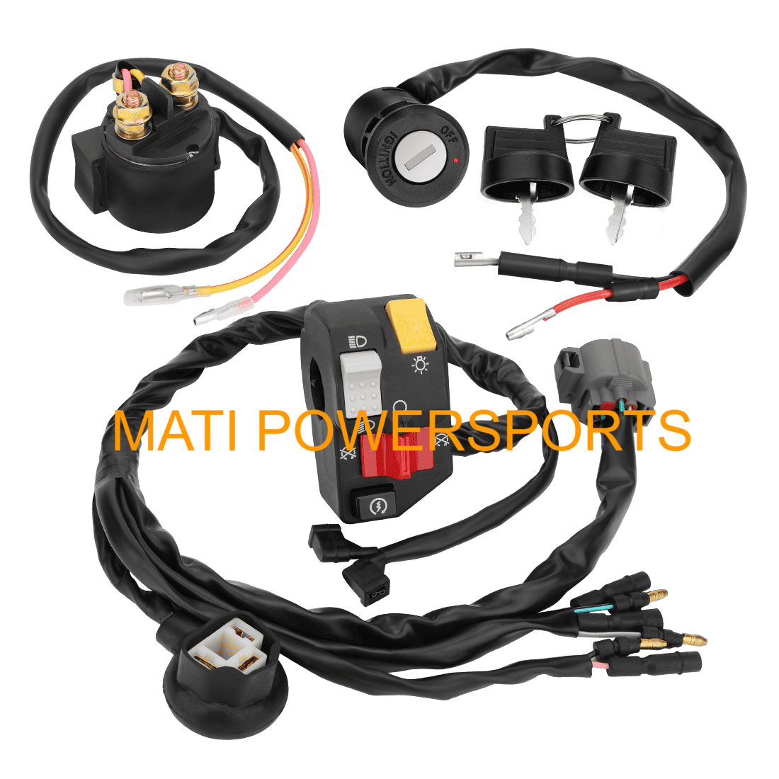 Handlebar Key Starter Relay Switch Kit for Honda TRX300EX 300EX Sportrax 300 1993-2006