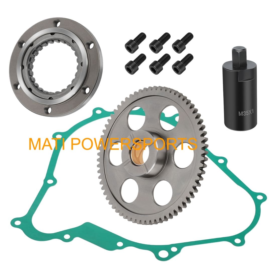 Starter Starting Clutch One Way Gear Bearing Gasket Flywheel Puller Kit For YFM400 A/F YFM450 /FX YXR45F