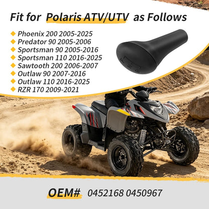 Transmission Lever Knob & Cover For Polaris Outlaw Predator Phoenix Sportsman Sawtooth 90 110 200 RZR 170 2005-2025 0452168 0450967