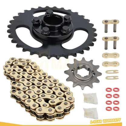 For Polaris RZR 170 2017-2021 60L X-Ring Drive Chain & Drive Sprocket Assembly 0454771 0454563 0455224