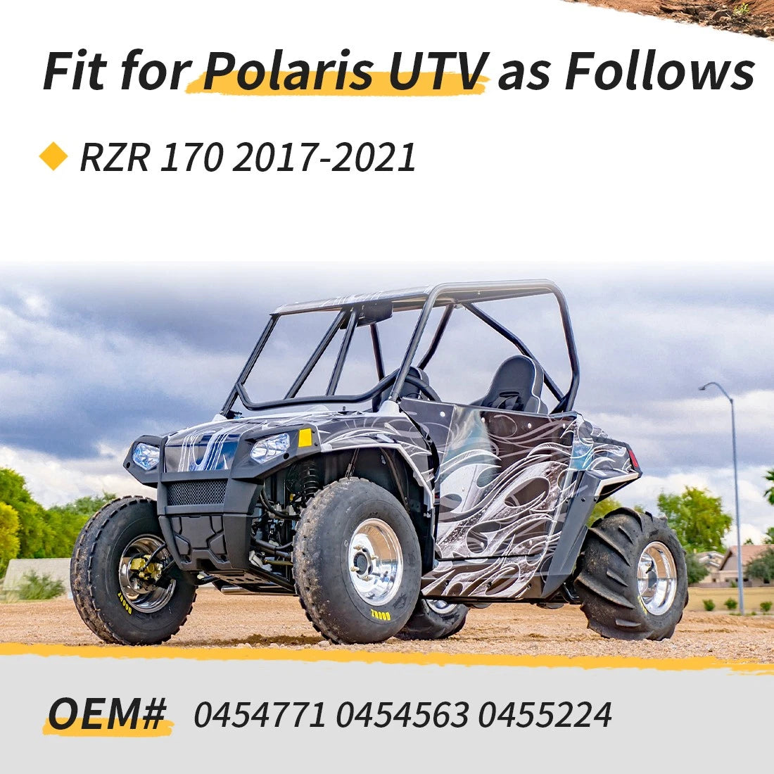 For Polaris RZR 170 2017-2021 60L X-Ring Drive Chain & Drive Sprocket Assembly 0454771 0454563 0455224