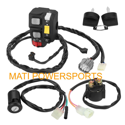 Handlebar & Key Starter & Relay Switch Kit for Honda Recon 250 ES TRX250TE 2007-2020 Electric Shift