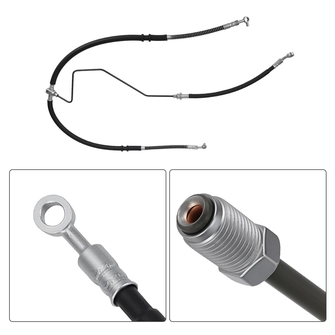 Front Brake Hose Line & Pipe Kit For Yamaha Raptor YFM700R YFM700 2006-2024 1PE-F5872-00-00