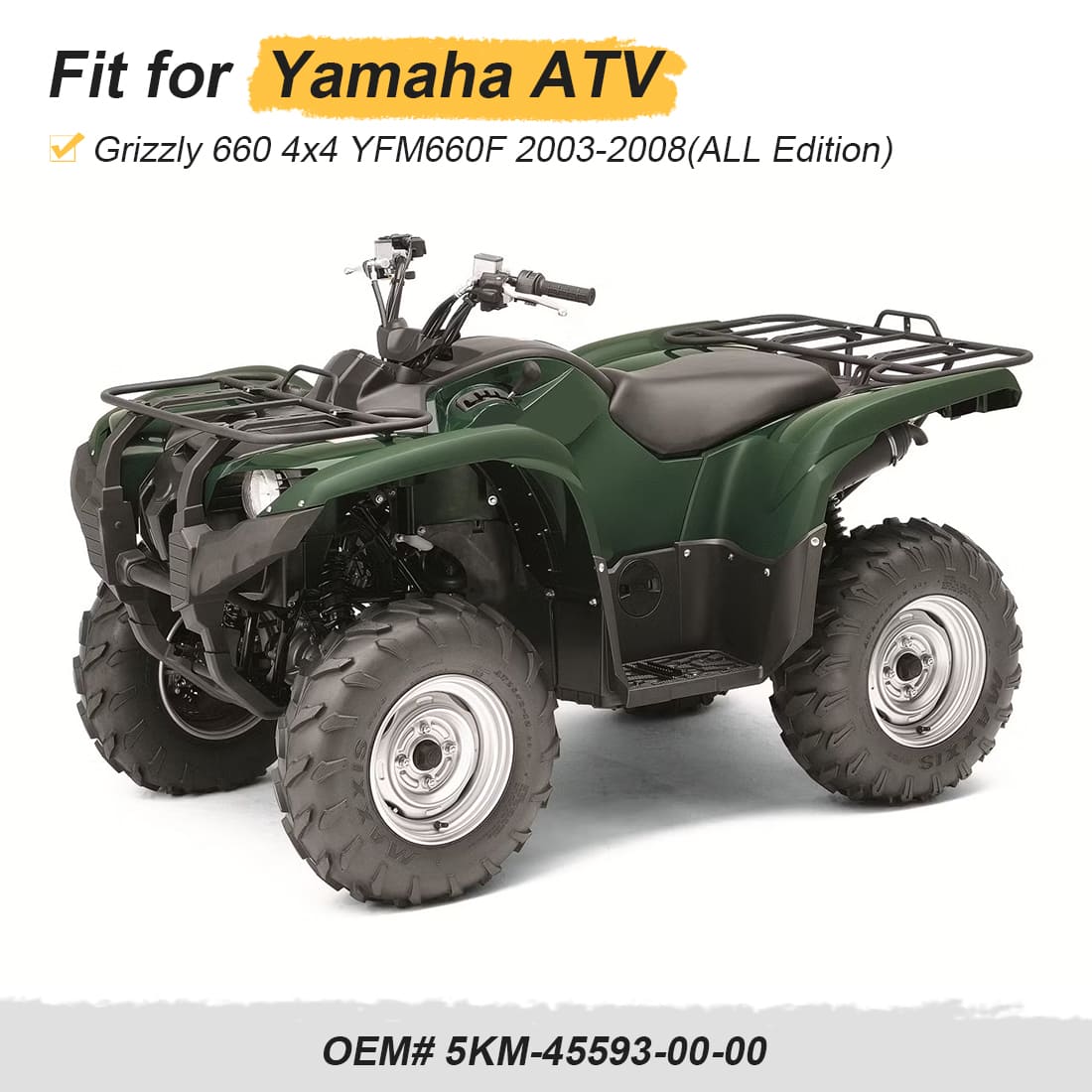 Front Differential Drive Shaft Coupler for Yamaha YFM660F Grizzly 660 4x4 2003-2008 5KM-45593-00-00