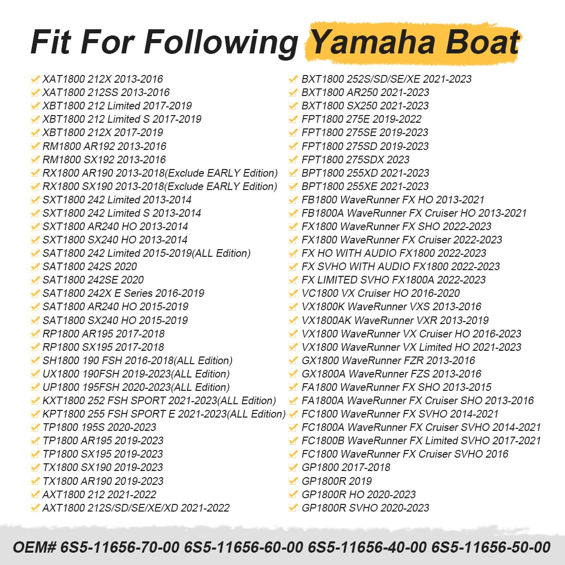 8PCS Crankshaft Rod Bearing For Yamaha Watercraft 2008-2024 6S5-11656-70-00