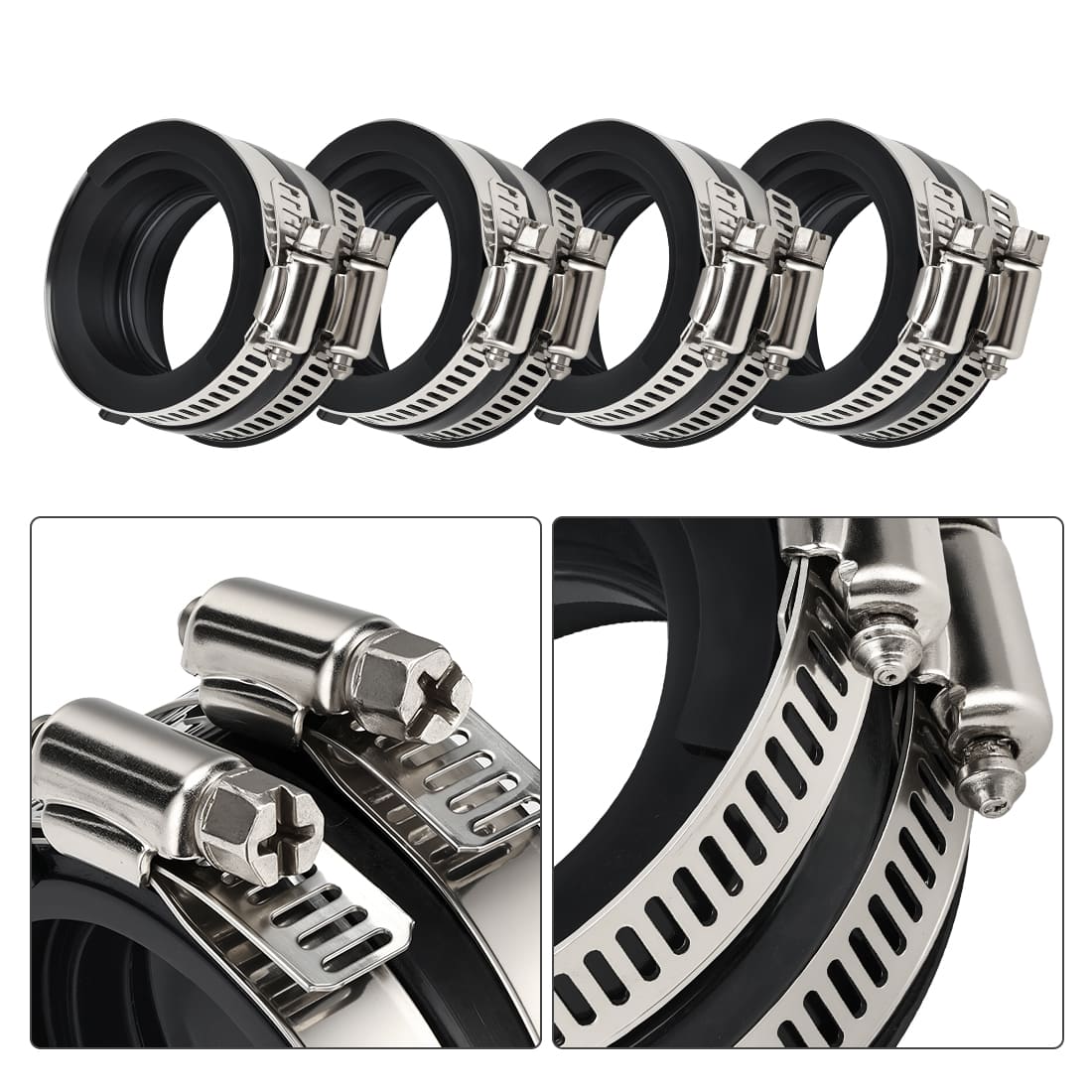 4Pcs Carburetor intake Manifold Pipe For Honda Interceptor 750 VFR750F 1990-1993 16211-MT4-000