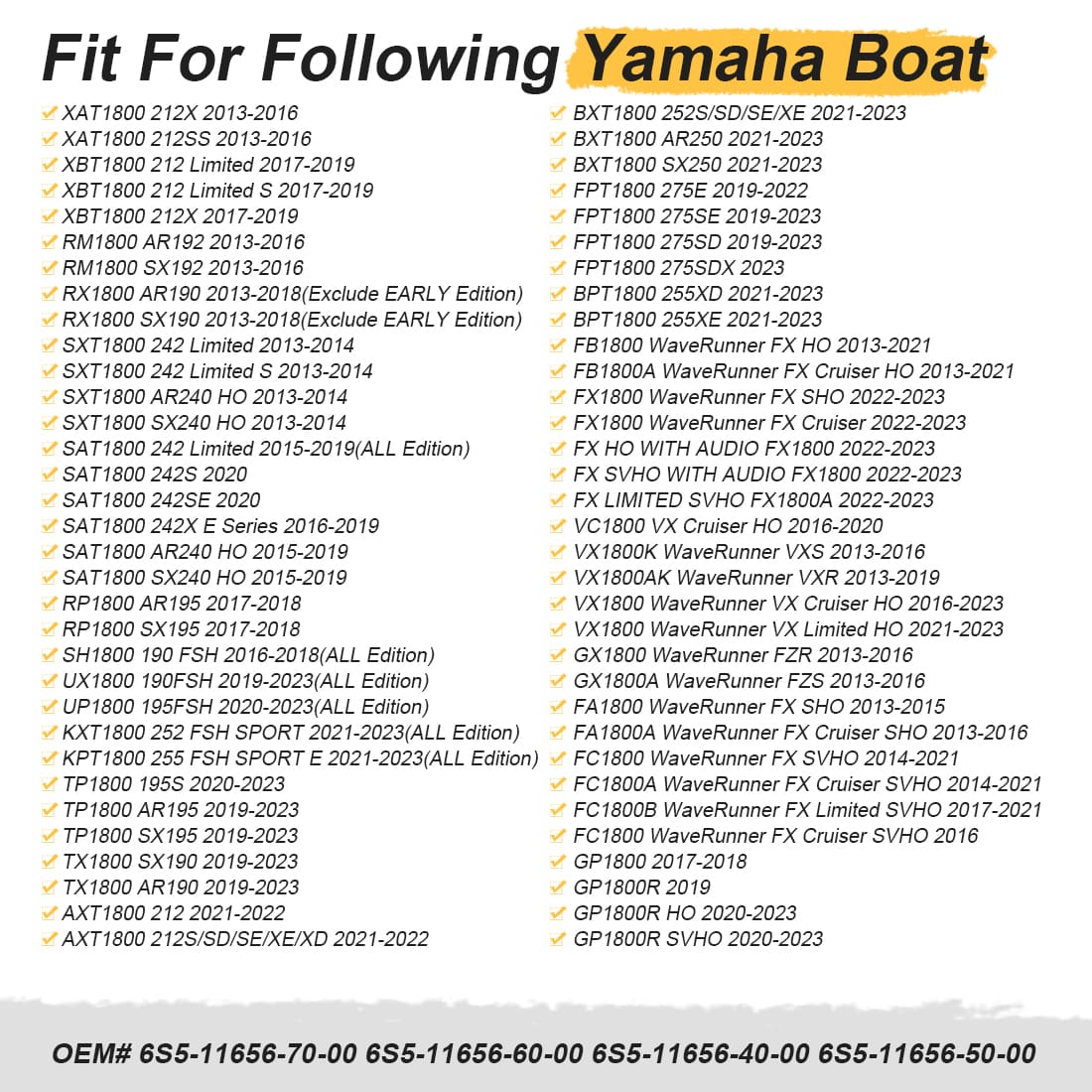 2PCS Crankshaft Rod Bearing For Yamaha WaveRunner 1800 FX VX SHO Cruiser Boat XBT1800 SXT1800 SAT1800 212 242 2008-2024 6S5-11656-70-00
