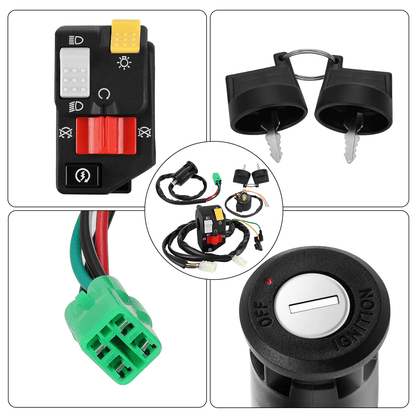 Handlebar & Key Starter & Relay Switch Kit for Honda TRX400EX Sportrax 400EX 2005-2007