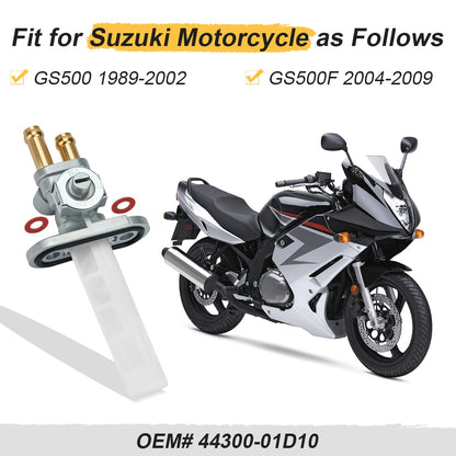 Gas Petrol Valve Tap Cock & Gasket For Suzuki GS500 GS500F 1989-2009 44300-01D10