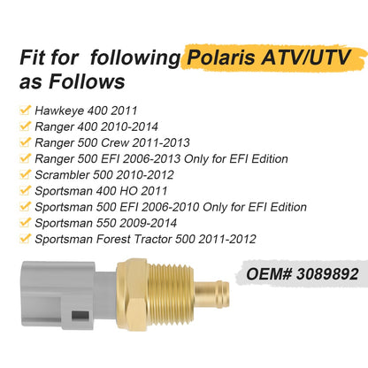 Water Pump Fan Heat Thermal Temperature Sensor Switch for Polaris Hawkeye 400 Sportsman Ranger 400 500 Scrambler 500