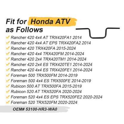Handlebar For Honda Rancher 420 Foreman Rubicon 500 520 53100-HR6-A60