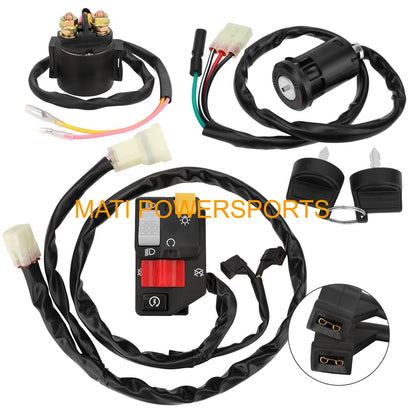 Handlebar & Key Starter & Relay Switch Kit For Honda TRX400EX Sportrax 400EX 1999-2004