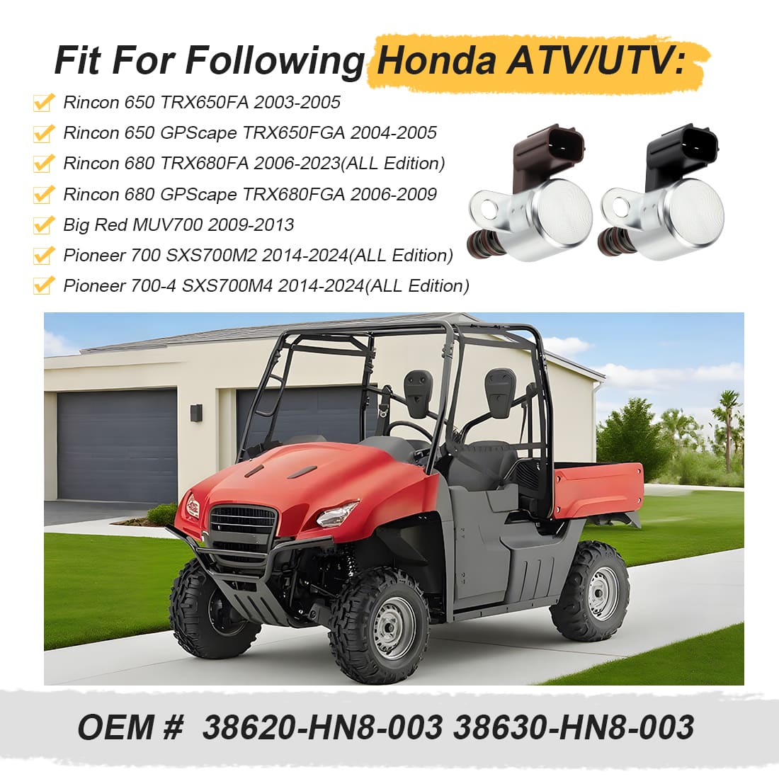 Transmission Shift Solenoid Kit For Honda Rincon 650 680 700 38620-HN8-003