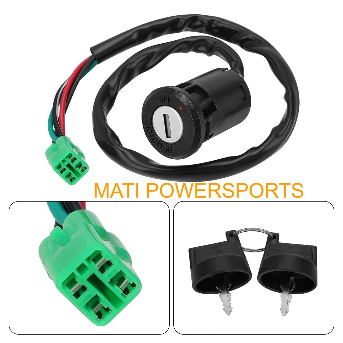 Handlebar Key Starter Relay Switch Kit for Honda TRX450ER Electric Start 2006-2014