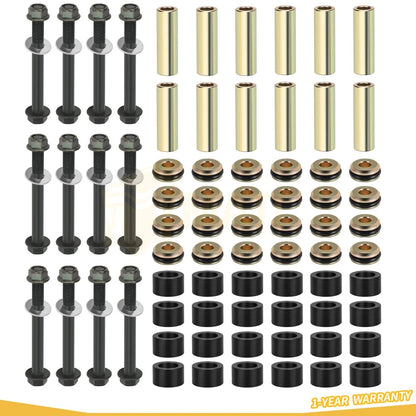 Front Rear Arm Bushing Kit w/ Bolts For Polaris Pro XD Mid-Size /Crew 2022-2025