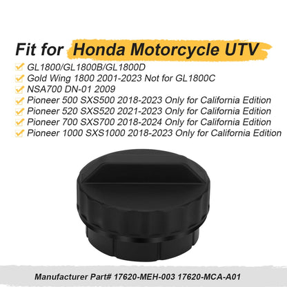 Fuel Cap Gas Cap for Honda GL1800 Gold Wing 1800 2001-2023 NSA700 2009 California-Pioneer-500/520/700/1000 2018-2023