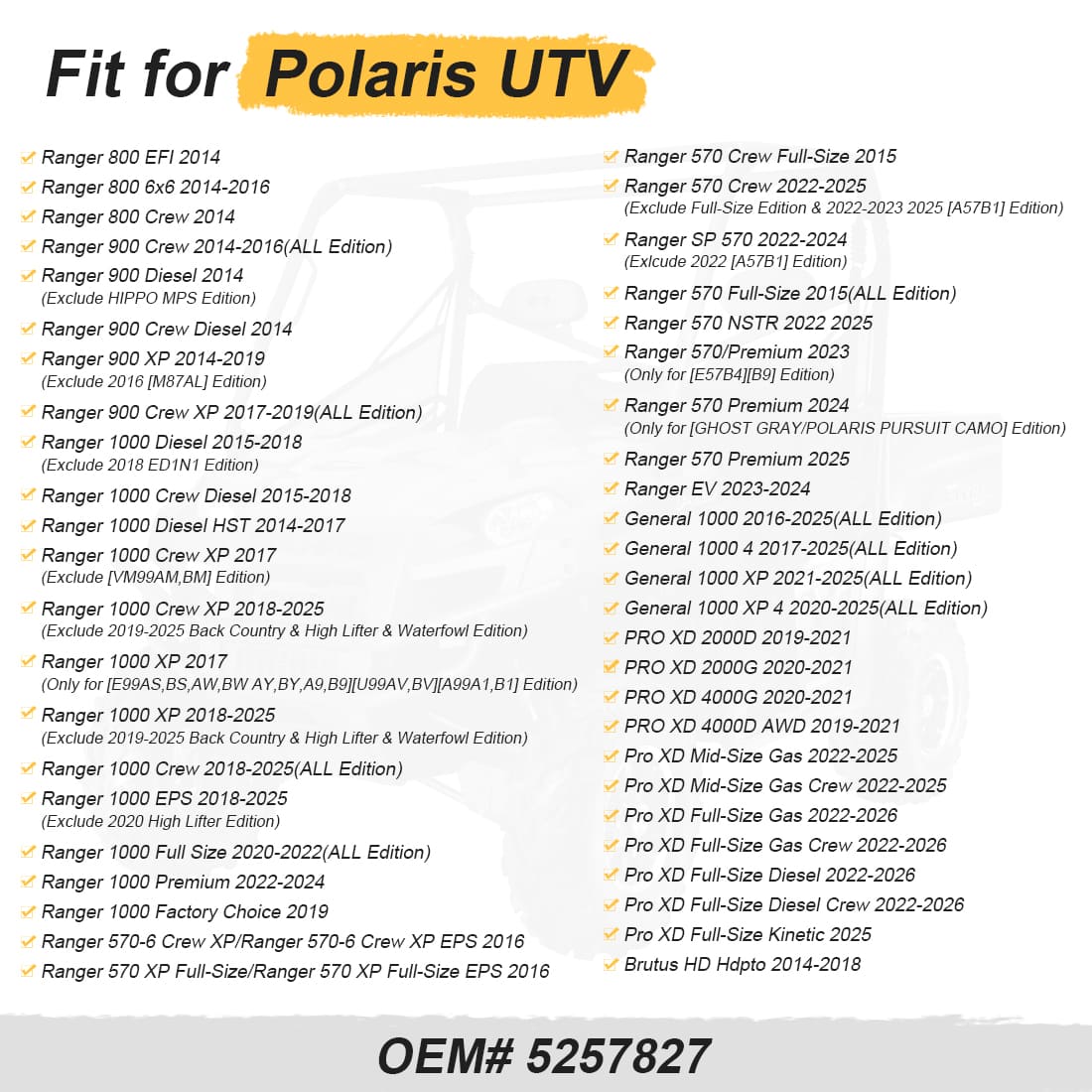 Battery Strap Bracket Hold For Polaris Ranger General 570 800 900 1000 PRO XD 5257827