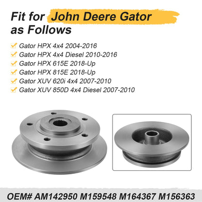 Front Wheel Brake Hub Rotor Disc For John Deere Gator HPX 615E 815E XUV 620i 850D AM142950 M156363