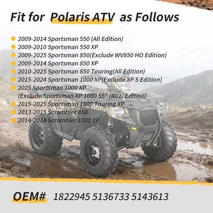 Front Left Steering Knuckle & Bearing Kit For Polaris Sportsman Scrambler 550 850 1000 2009-2025 1822945 5136733