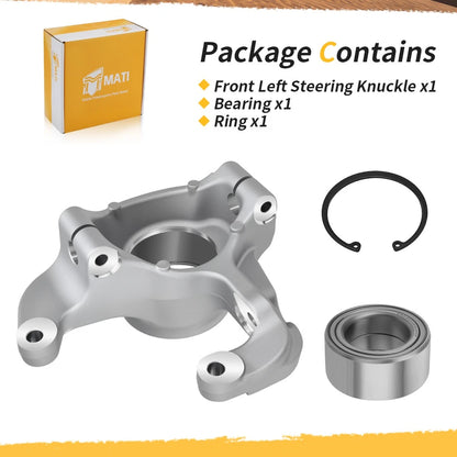Front Left Steering Knuckle & Bearing Kit For Polaris Sportsman Scrambler 550 850 1000 2009-2025 1822945 5136733
