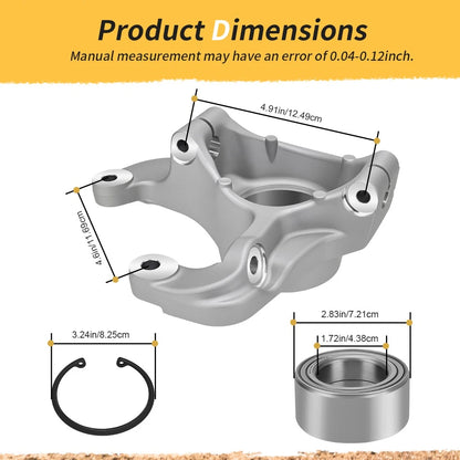 Front Left Steering Knuckle & Bearing Kit For Polaris Sportsman Scrambler 550 850 1000 2009-2025 1822945 5136733