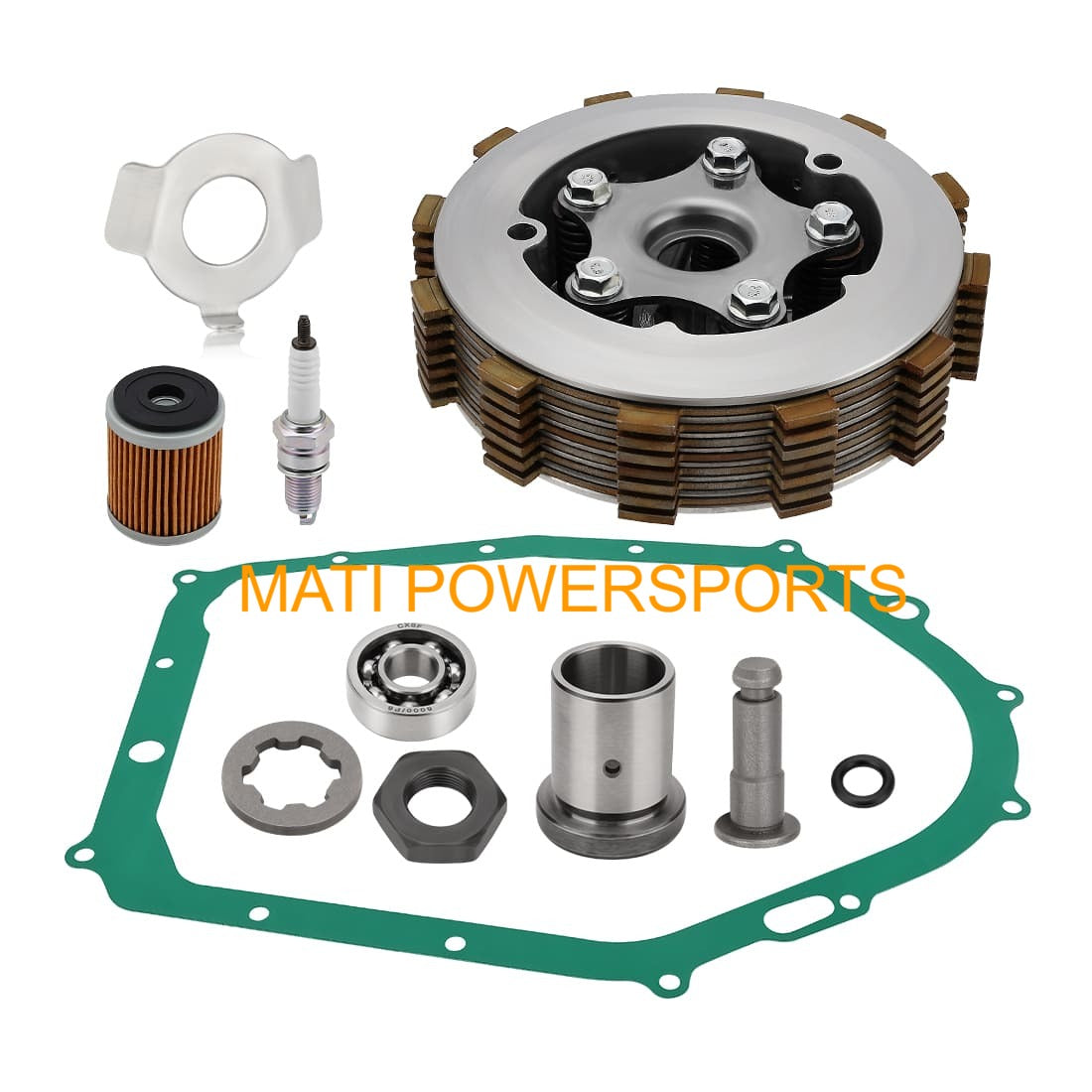 Heavy Duty Clutch Assembly Kit & Lock Nut Kit & Gasket For Yamaha YFM350 U/X/FW/FWJ/ER/F YFP350 YFM400F