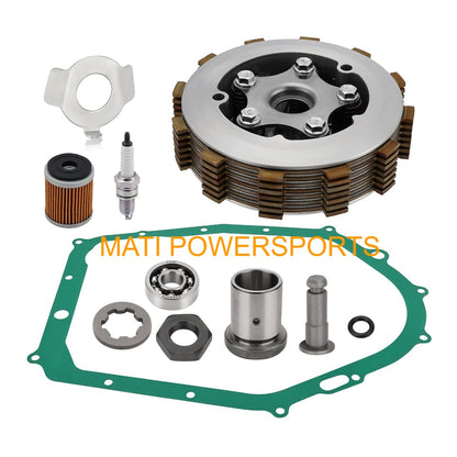 Heavy Duty Clutch Assembly Kit & Lock Nut Kit & Gasket For Yamaha YFM350 U/X/FW/FWJ/ER/F YFP350 YFM400F