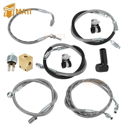 All Brake Lines Kit for Polaris Sportsman 500 335 Xplorer 500 Worker 500 335 Diesel 455 1998-2001 7052129 4110164