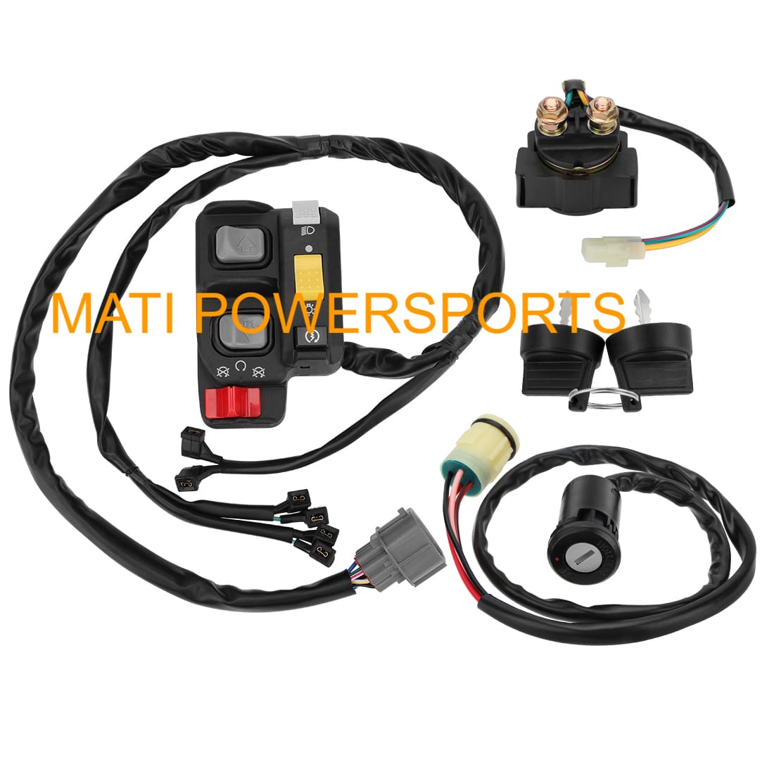 Handlebar & Key Starter & Relay Switch Kit for Honda Rancher 420 ES AT TRX420FE/FPE/TE/FA/FPA 2007-2013