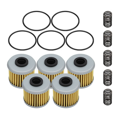 5PCS Oil Filter With O-Ring Spring For Honda CRF150R CRF250 CRF450 TRX450R/ER 2002-2024 15412-MEN-671