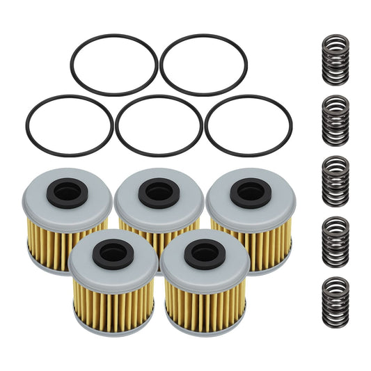 5PCS Oil Filter With O-Ring Spring For Honda CRF150R CRF250 CRF450 TRX450R/ER 2002-2024 15412-MEN-671
