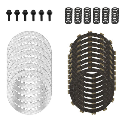 Heavy Duty Clutch Friction Steel Plates w/Spring Bolt For Yamaha YZ250 2002-2024