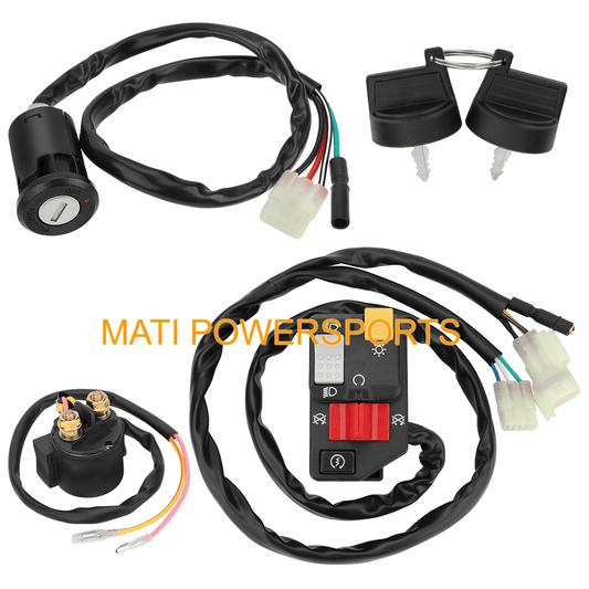 Handlebar Key Starter Relay Switch Kit for Honda TRX250EX 250EX Sportrax 250 2006-2007