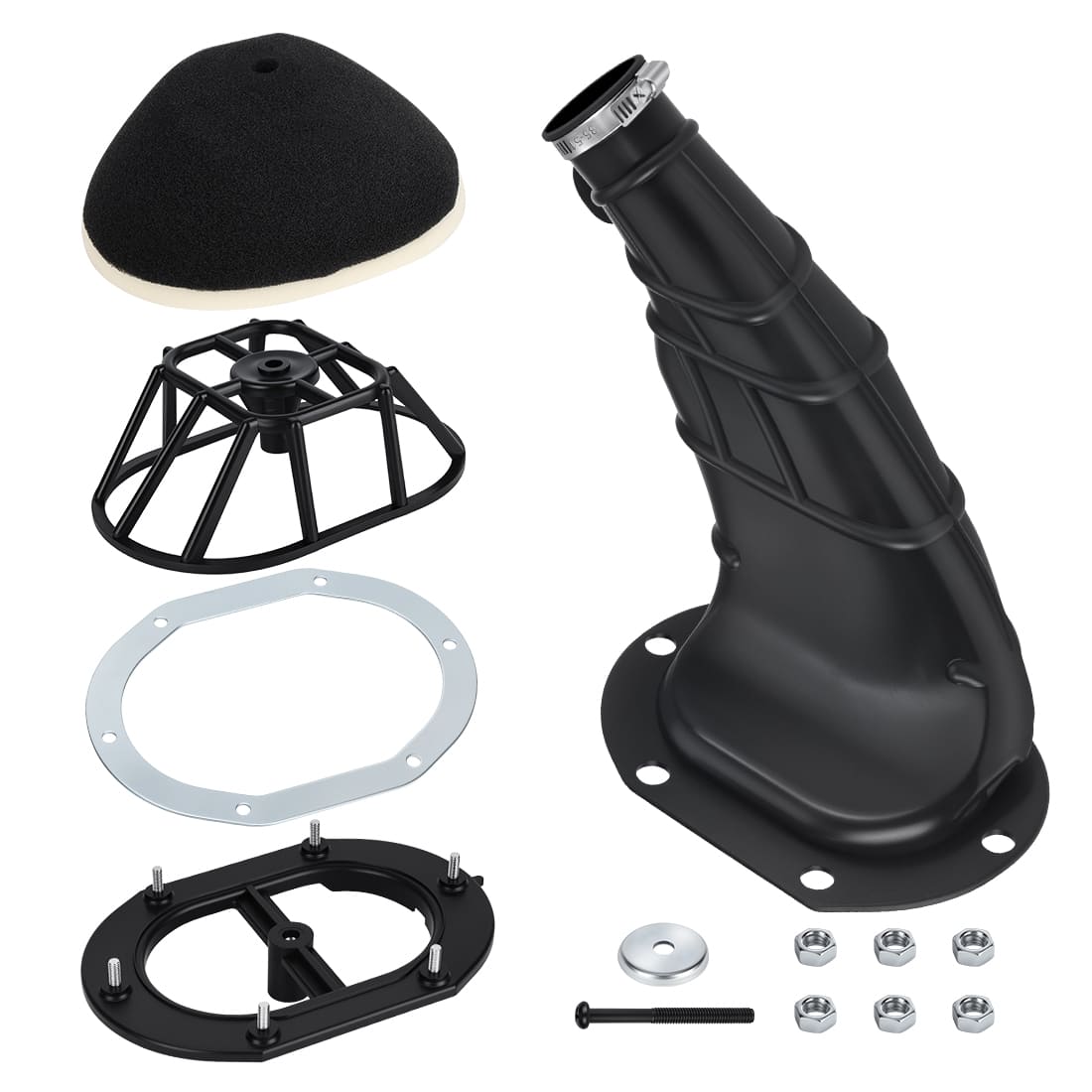 Intake Duct Tube Joint & Air Filter Kit & Cage Guide Holder Plate For Yamaha Blaster 200 YFS200 1988-2006