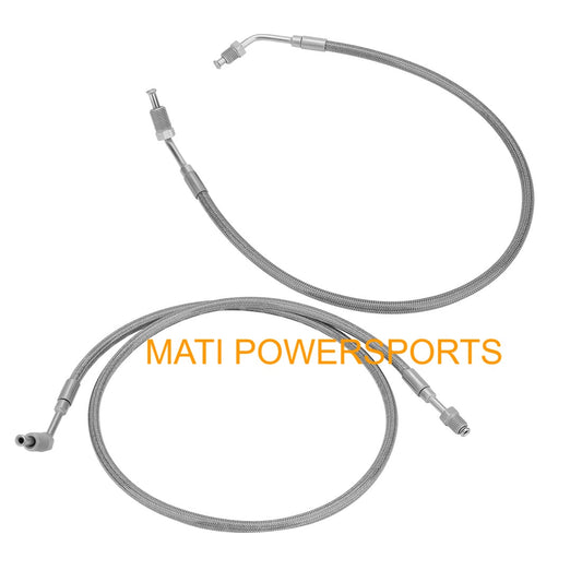 Front Left & Right Brake Hose Line For Polaris Ranger 500 425 TM 650 2000-2004 Sportsman 850 2011-2013 1910485