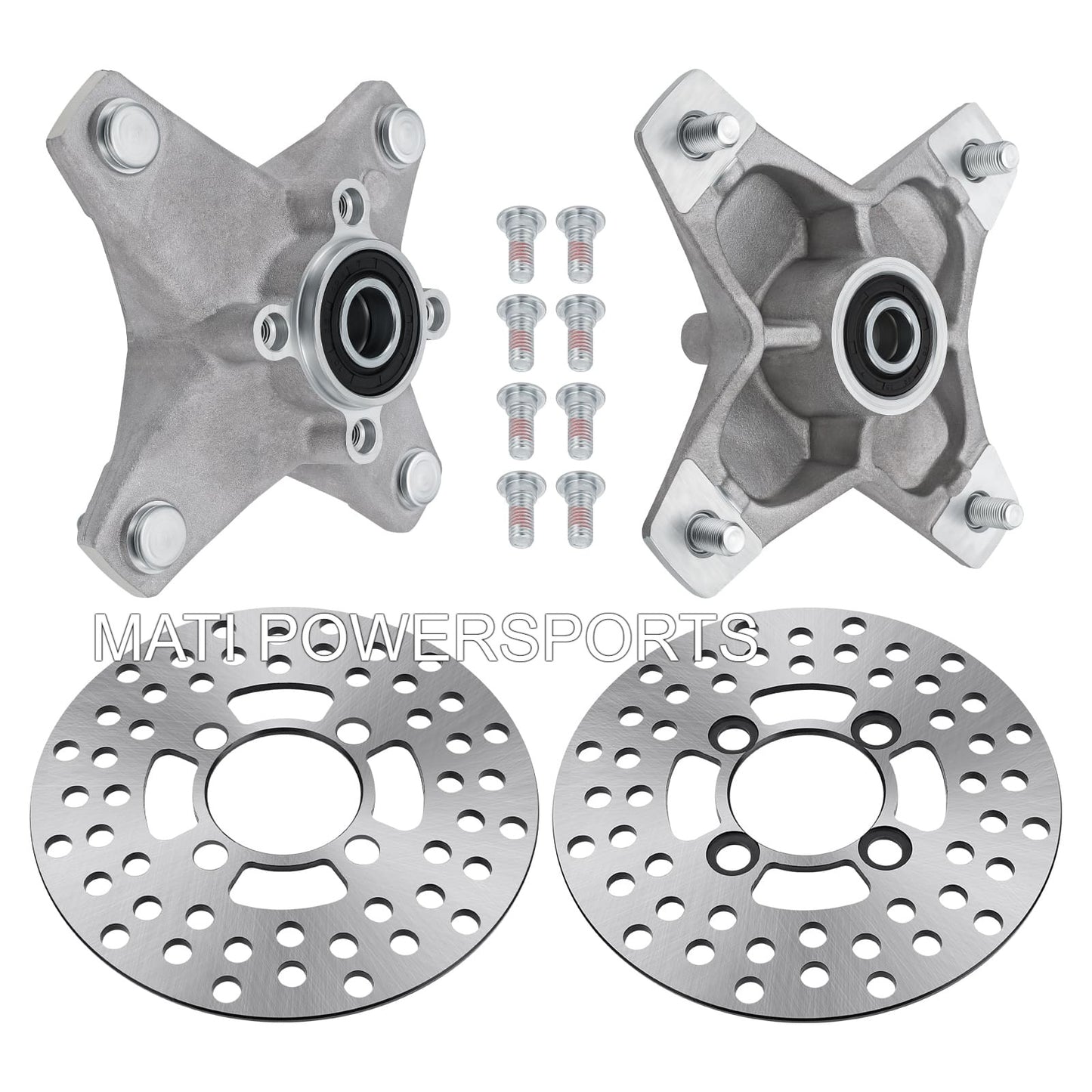 2Set Front Wheel Hub & Brake Rotor Assy For Sale Fit For Yamaha YFZ450 Raptor YFM700 YFM660 2001-2024 1S3-25111-10-00