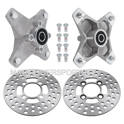 2Set Front Wheel Hub & Brake Rotor Assy For Sale Fit For Yamaha YFZ450 Raptor YFM700 YFM660 2001-2024 1S3-25111-10-00