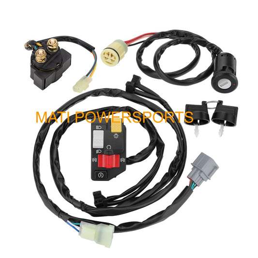 Handlebar Key Starter Relay Switch Kit for 2006 Honda Rancher 350 ES TRX350FE/TRX350TE Electric Shift