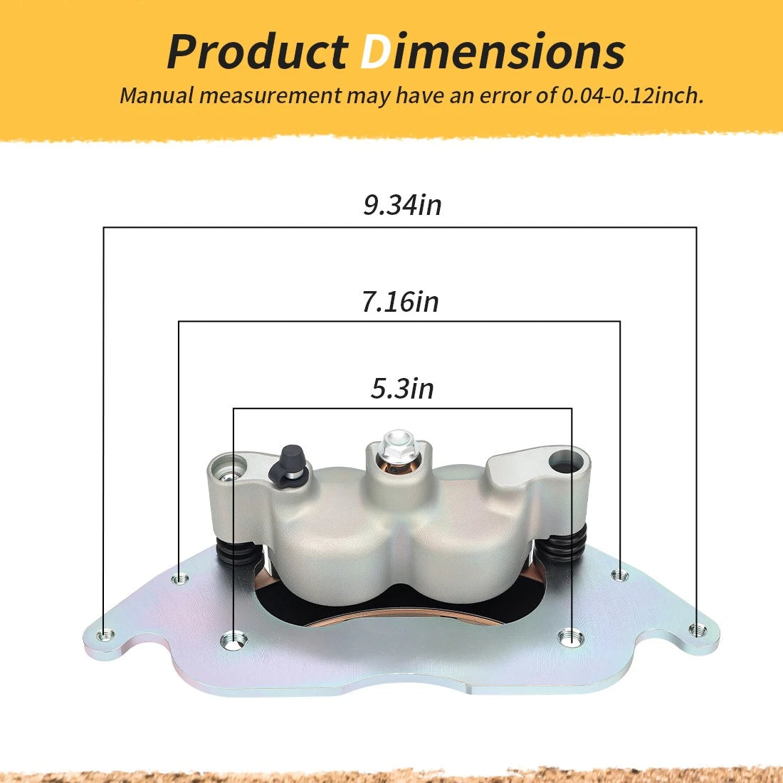 Front Left Brake Caliper & Sintered Pads For Polaris RZR PRO XP 4 2020-2025 1913467