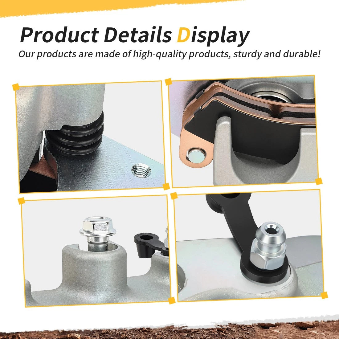 Front Left Brake Caliper & Sintered Pads For Polaris RZR PRO XP 4 2020-2025 1913467