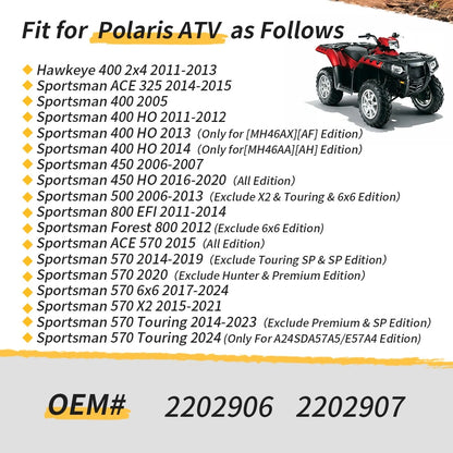 2202906 2202907 Front A-Arm w/ Bushing Shaft Kit For Polaris Sportsman 325 400 450 500 570 800 Hawkeye 400