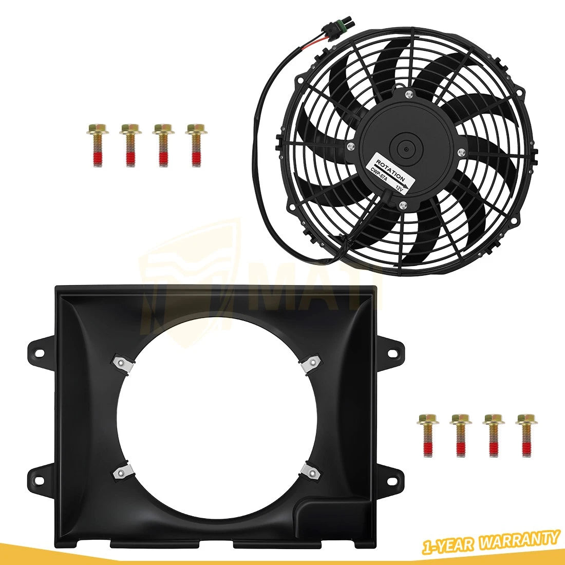 Radiator Cooling Fan Shroud Kit For Polaris Ranger 500 400 425 570 2410865 2410340