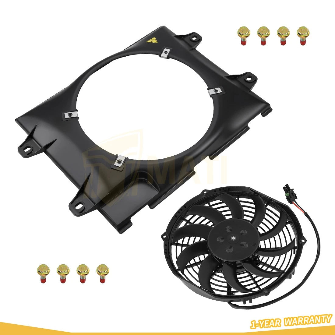 Radiator Cooling Fan Shroud Kit For Polaris Ranger 500 400 425 570 2410865 2410340