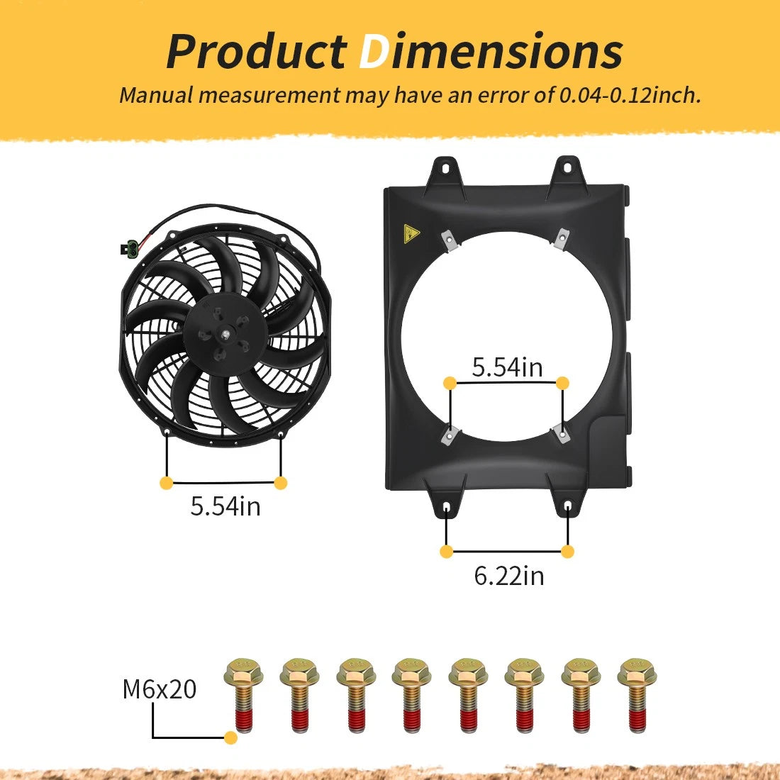 Radiator Cooling Fan Shroud Kit For Polaris Ranger 500 400 425 570 2410865 2410340