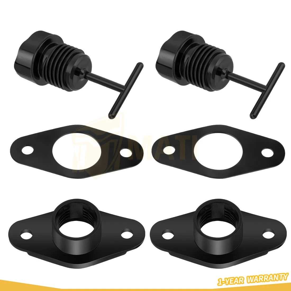 2 Drain Plug & Gasket Assy For Yamaha Jet Ski Wave Blaster Raider Venture Runner