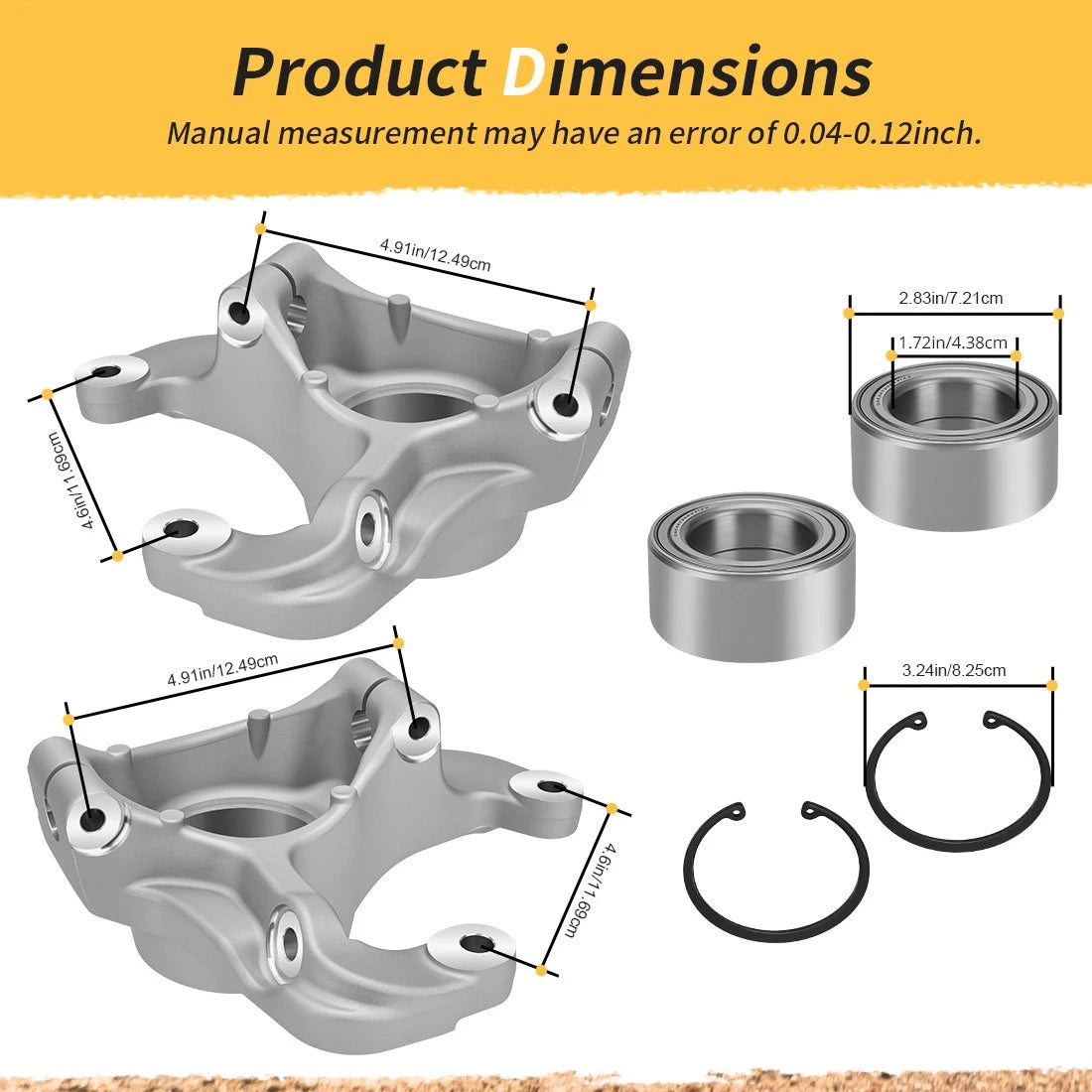 Front Steering Knuckles Kit For Polaris Sportsman Scrambler 550 850 1000 XP 2009-2025 1822945 1822946